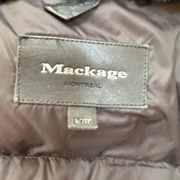 Mackage Women's Black Fur-Trimmed Coat XS​​ - Picture 4 of 10